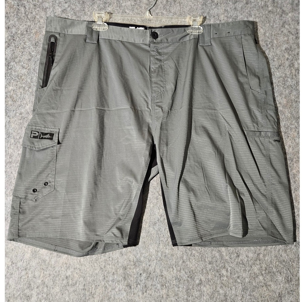 Pelagic Fishing Shorts Mens 44 Gray Dri-Flex Performance Cargo Pocket